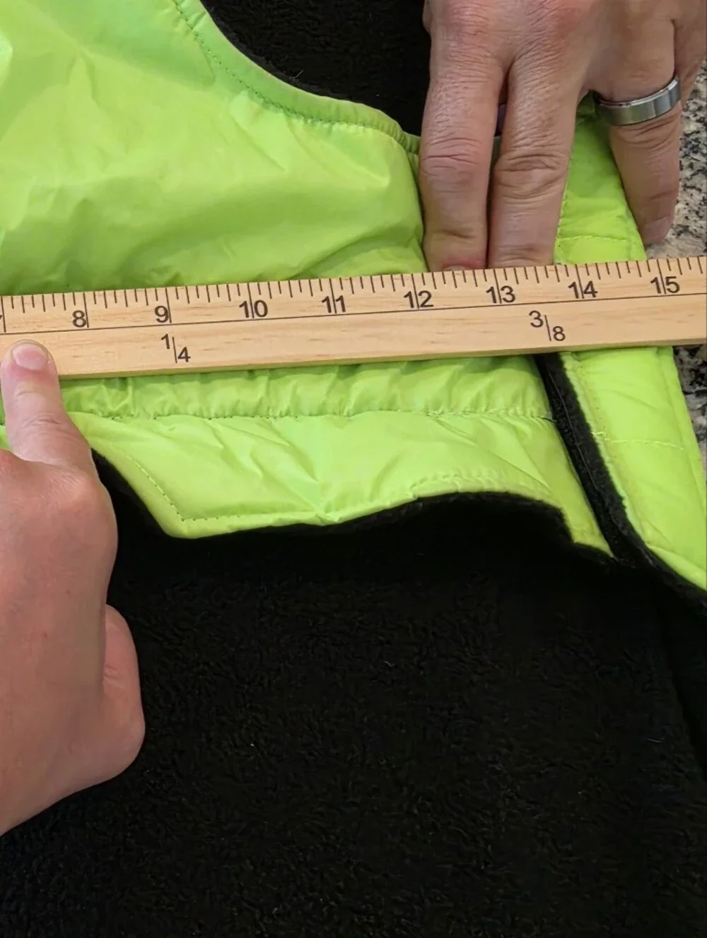 TRU-CANINE Hi Vis Reflective Insulated Dog Puffer Coat Neon Green